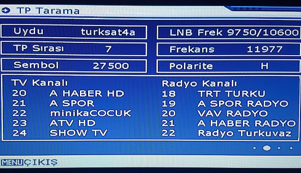 Mini Uydu Alıcısı Türksat 4a Uydu ve Kanal Arama Ekleme 2020