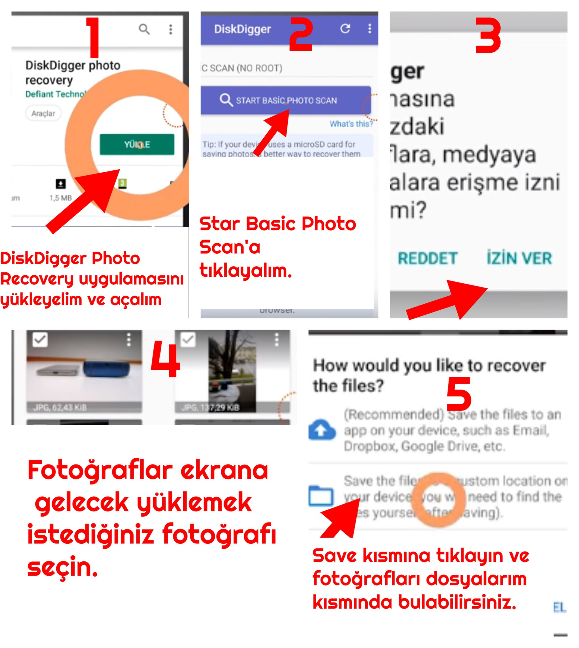 Telefonunuzdan Silinen Fotoğrafları Kurtarma android webhakim