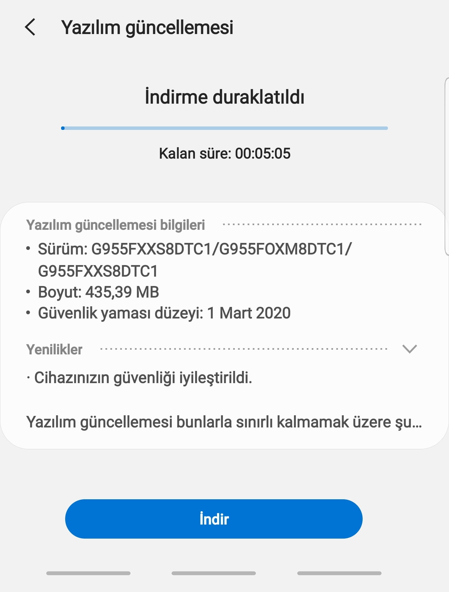 Android Sürümü Yükseltme