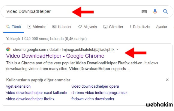 Google Chrome Video İndirme Programı