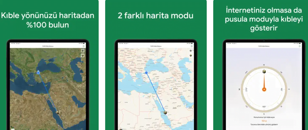 internet olmadan kıbleyi bulma