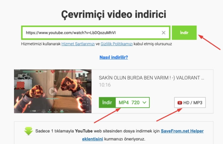 Youtube videosunu bilgisayara yazılımsız nasıl indirebilirim?